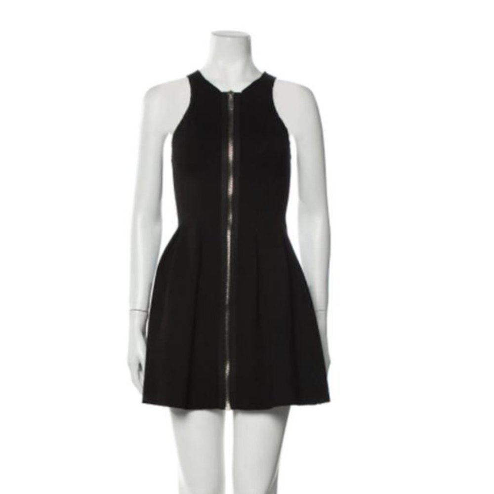 Maje Black Zipper Cocktail Dress